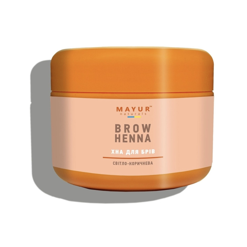 Henna eyebrow Mayur light brown, 10 g in a jar