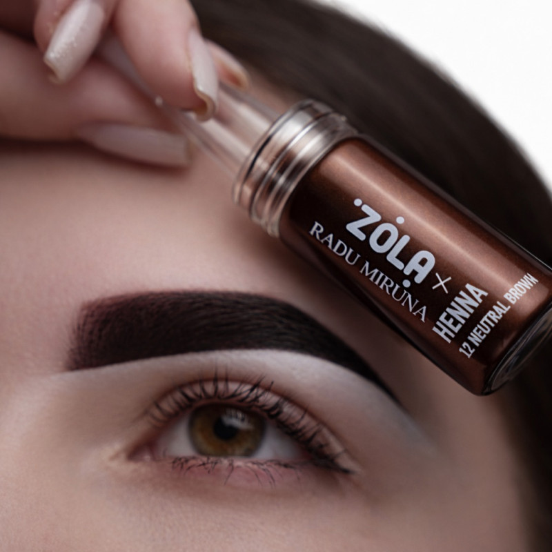 Хна для брів ZOLA x RADU MIRUNA - 12 Neutral Brown - ВЕЛИКА, 10 г