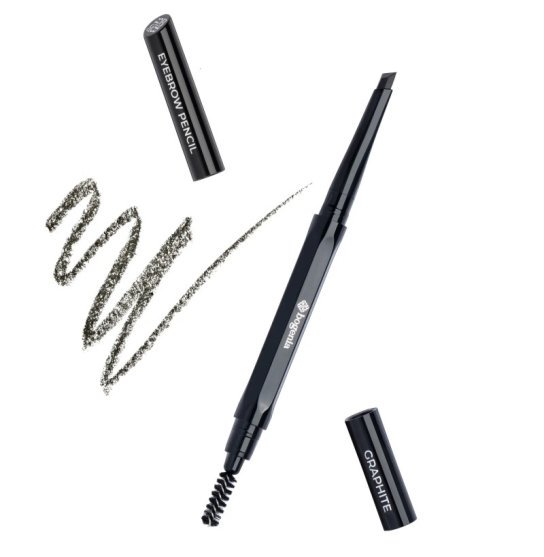 Карандаш для бровей механический со щеточкой Bogenia BG503 / 003 Graphite (толстый)