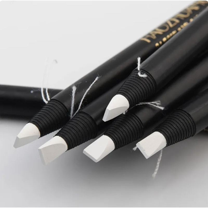 Eyebrow pencil self-sharpening / WHITE / with black handle