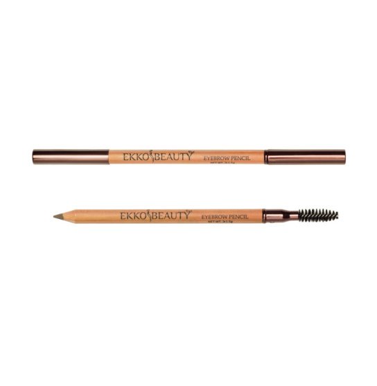 Карандаш для бровей восковой стойкий с щеточкой EKKOBEAUTY / Medium brown