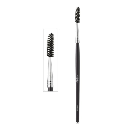 Eyebrow and eyelash brush WoBs dark brown handle / W3008