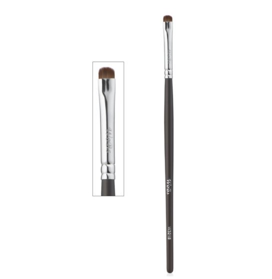 Makeup brush flat WoBs dark brown handle / W3215