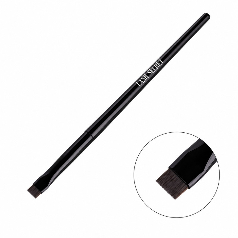 LASH SECRET flat wide brush for balm application - black handle