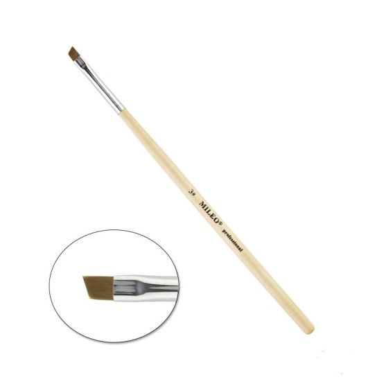 Mileo brush No. 3 / beveled (wooden handle)