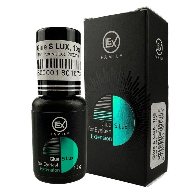 Klej do przedłużania rzęs czarny Lex / Klej S LUX, 10 g