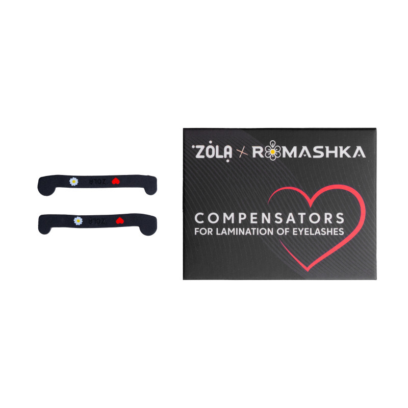 Компенсаторы для ламинирования ресниц ZOLA x Romashka / Compensators / черные, 1 пара