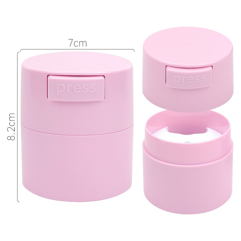 Eyelash glue storage container plastic with press button / black