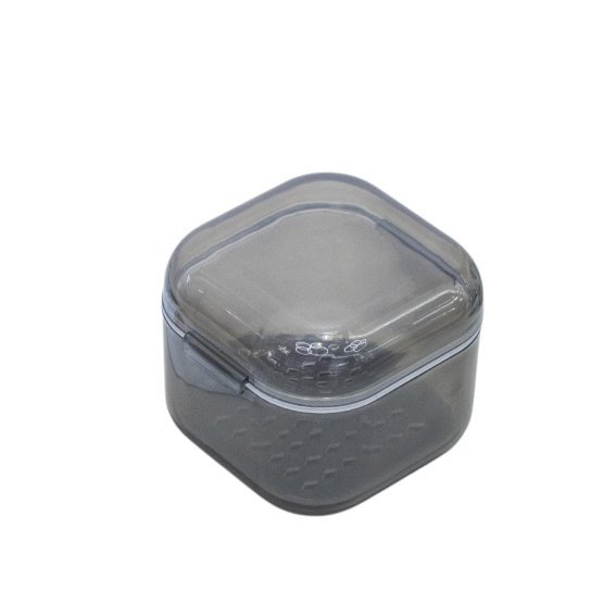 Container for sterilization and soaking of instruments square - black transparent