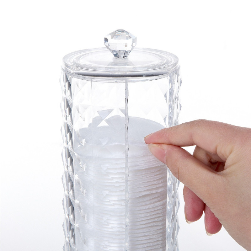 Container organizer for cotton pads "diamond series" / cylinder