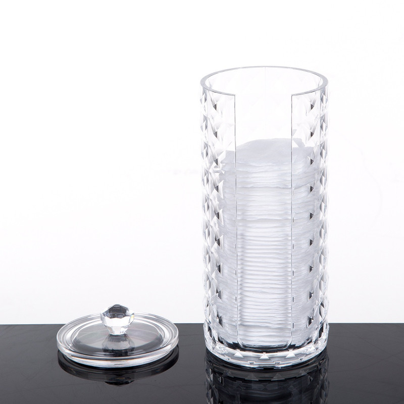 Container organizer for cotton pads "diamond series" / cylinder