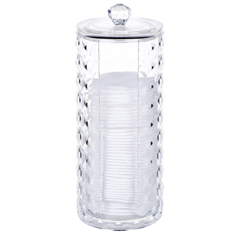 Container organizer for cotton pads "diamond series" / cylinder