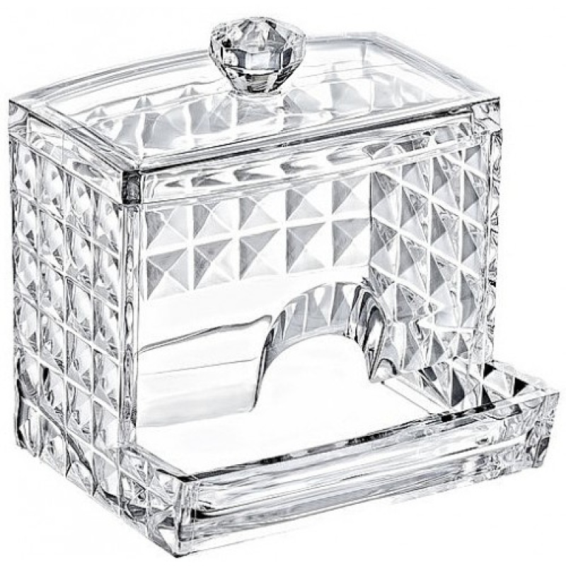 Organizer container for cotton swabs with open niche / "diamond series"