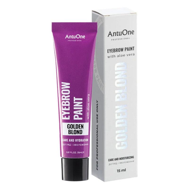 Краска для бровей AntuOne / Eyebrow Paint with Aloe Vera / Golden Blond, 15 мл (туба)