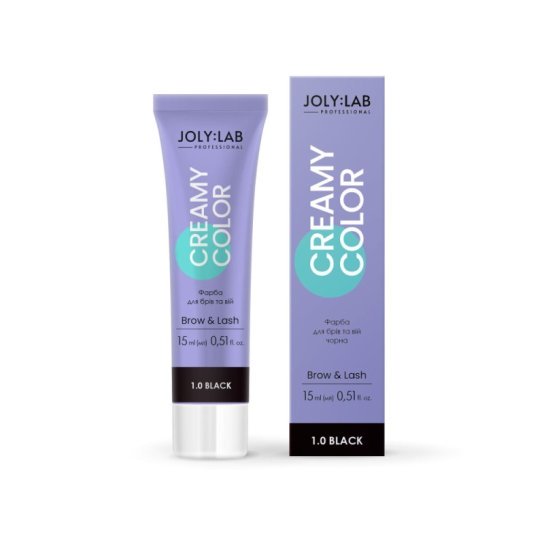 JOLY:LAB eyebrow and eyelash tint - Creamy Color - 1.0 Black, 15 ml