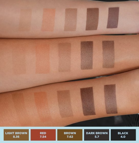 Eyebrow and eyelash dye OKO / Liquid Hybrid Tint H20 / Dark Brown 5.7, tube 15 ml