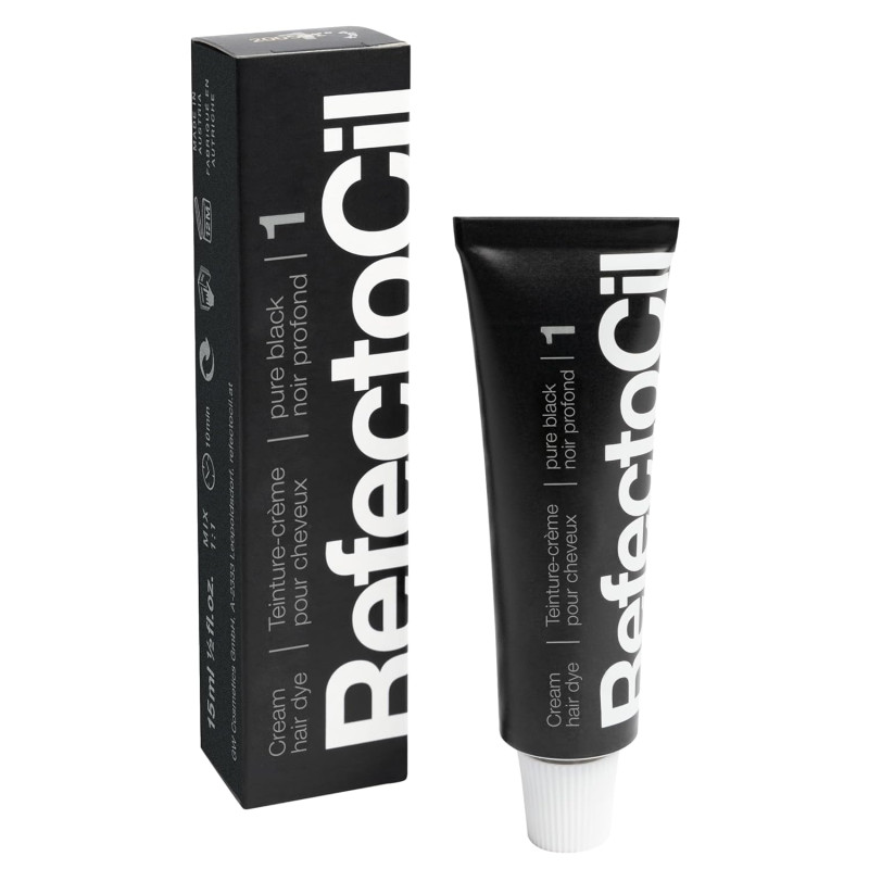 Краска для бровей и ресниц RefectoCil - №1 Pure Black, 15 мл