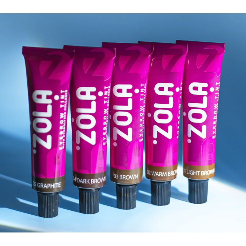 Eyebrow dye with collagen ZOLA Eyebrow Tint, 15 ml / 05 Graphite / TUBE