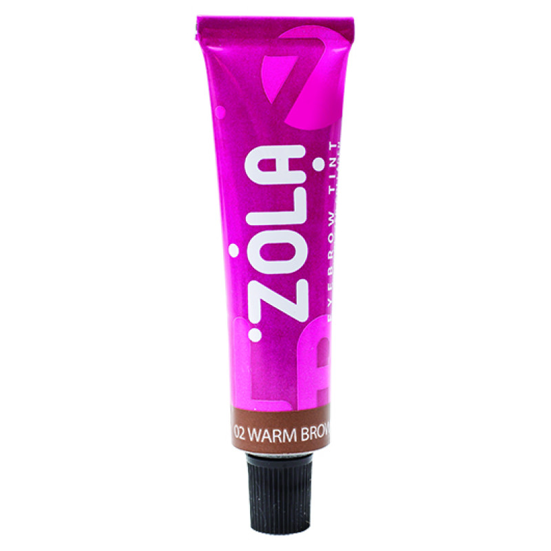 Фарба для брів із колагеном ZOLA Eyebrow Tint, 15 мл / 02 Warm brown / ТУБА
