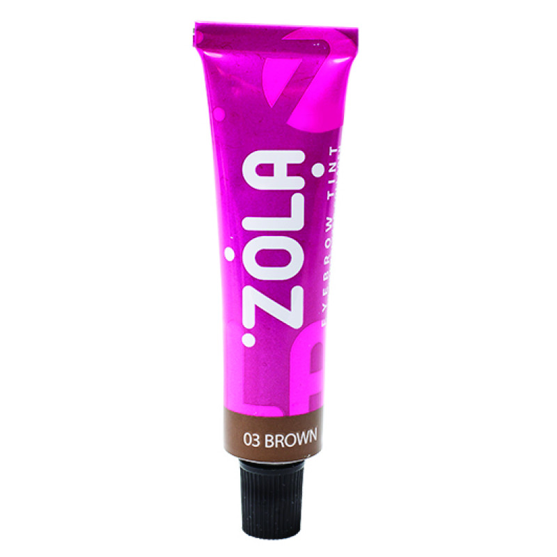 Farba do brwi z kolagenem ZOLA Eyebrow Tint, 15 ml / 03 Brązowy / TUBE
