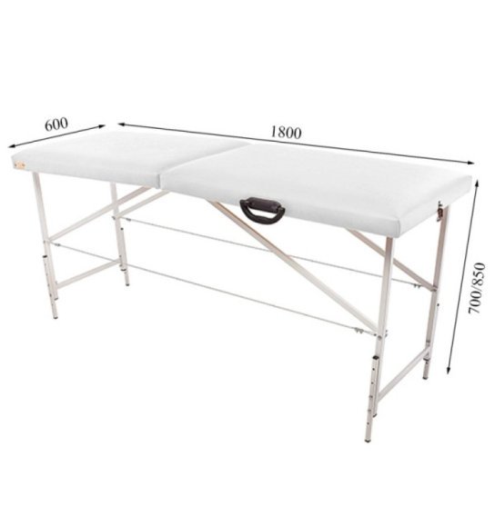 Kosmetyczna leżanka składana Comfort z regulacją wysokości 3 cm / czarna
