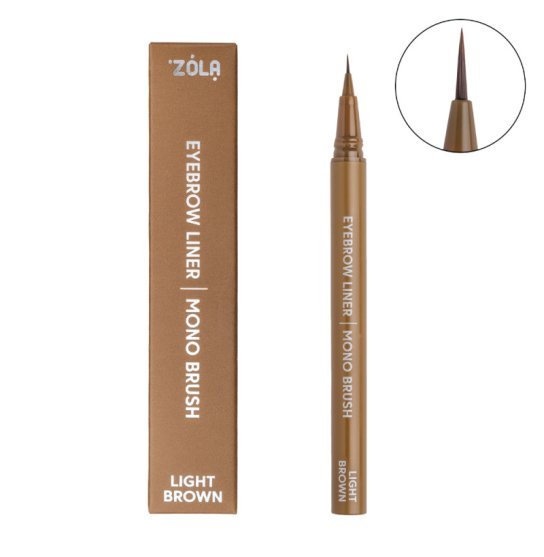 Лайнер для бровей c моно-кистью ZOLA - Mono Brush - Light Brown
