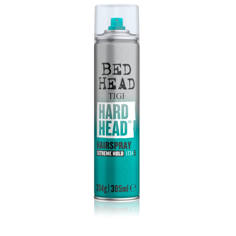 TIGI Bed Head Hard Head Extreme Hold Hairspray, 385 ml / grey-green
