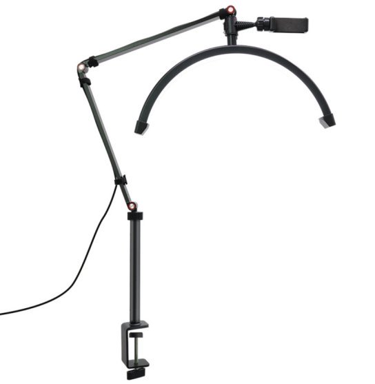 Bezcieniowa lampa stołowa Moon / HQ HD-M3X Moon LED (41,5 cm) / czarna