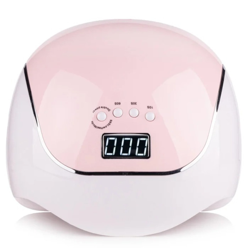 Lampa do manicure SUN BQ-V5 / LED+UV / 120W Macaroon / biało-różowa