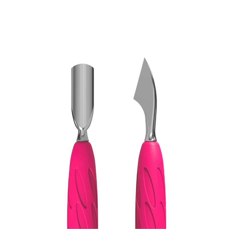 Szpatułka do manicure z silikonową rączką STALEKS PRO UNIQ 10 TYP 3 (pchacz + siekierka)