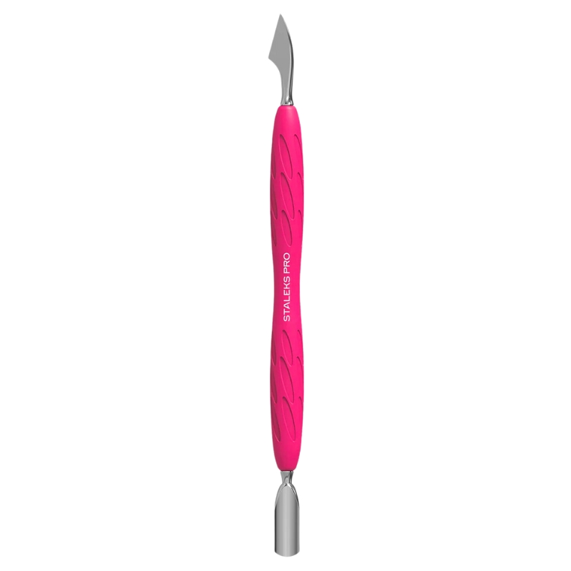 Szpatułka do manicure z silikonową rączką STALEKS PRO UNIQ 10 TYP 3 (pchacz + siekierka)