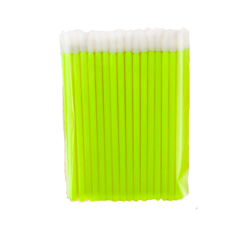 MACROBRUSHES applicators for eyebrows, eyelashes, lips - neon yellow, 50 pcs/pack