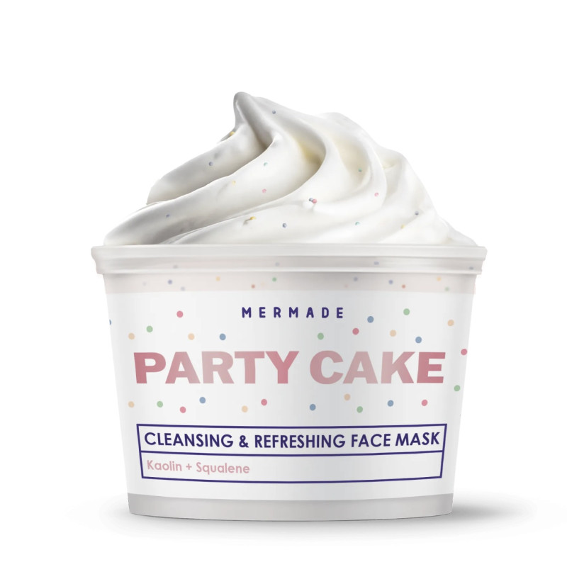 Cream face mask with kaolin, squalane and spheres MERMADE / Party Cake, 100 g