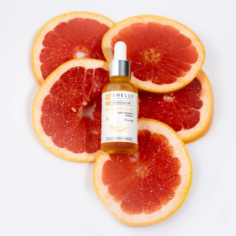 Shelly Nail and Cuticle Oil with Grapefruit Extract and Vitamin A, 30 ml