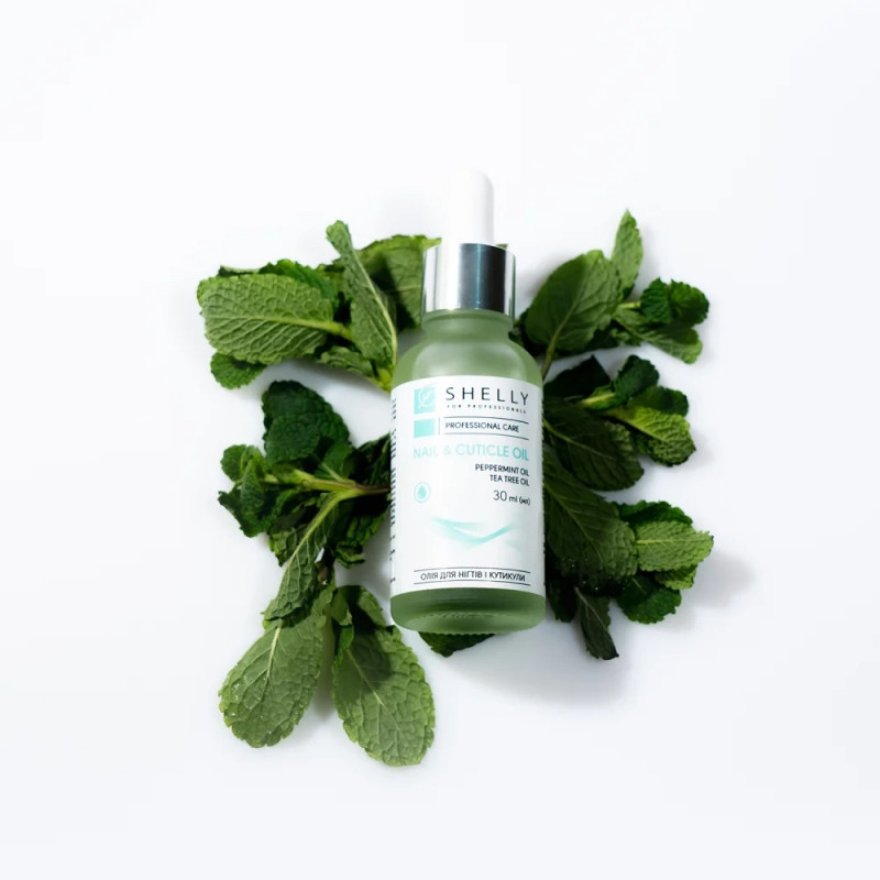 Shelly Nail & Cuticle Oil z ekstraktem z mięty marokańskiej i olejkiem z drzewa herbacianego, 30 ml