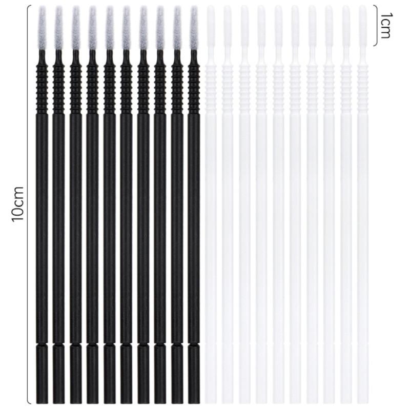 Microbrushes extended in a package long head - black, 100 pcs