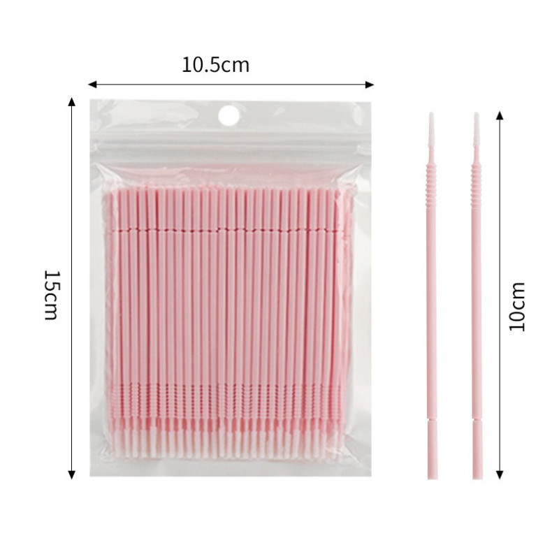 Long head microbrushes in a package - dark purple, 100 pcs.