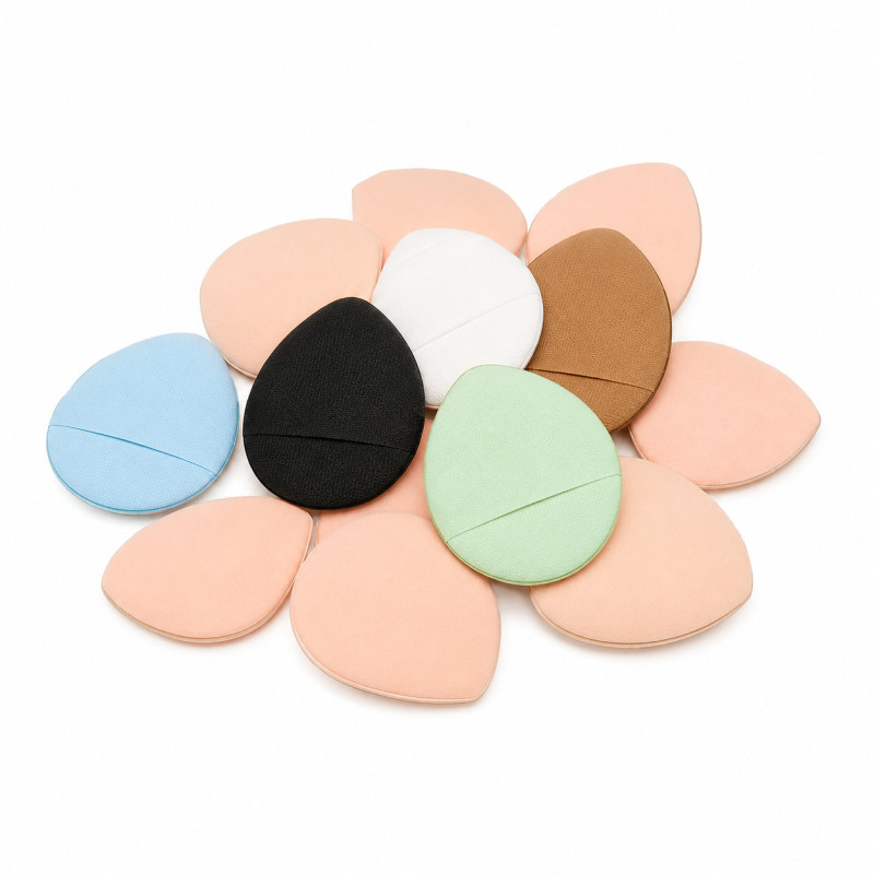 Mini makeup sponge for finger, drop-shaped, pink
