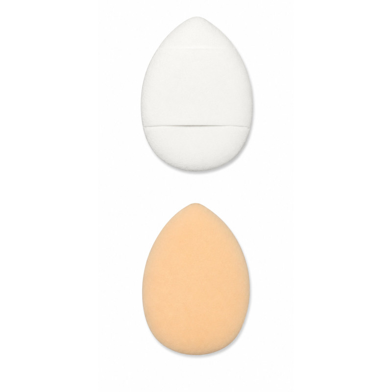 Mini makeup sponge for finger, drop-shaped, white