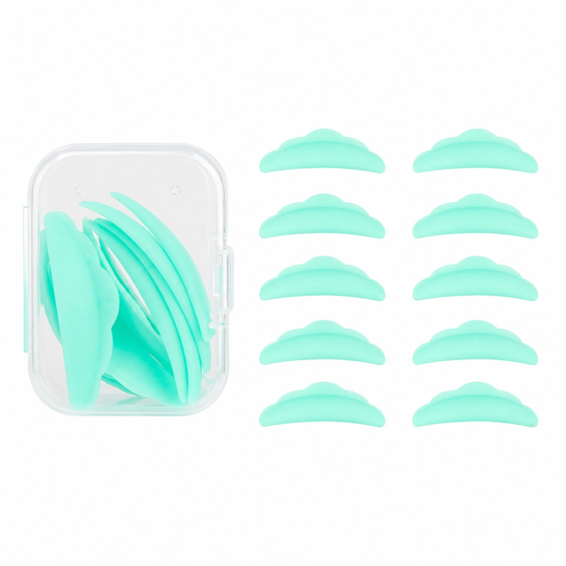 Eyelash Lamination Shield Set (S+M+M1+M2+L), 5 Pairs in a BOX - Turquoise