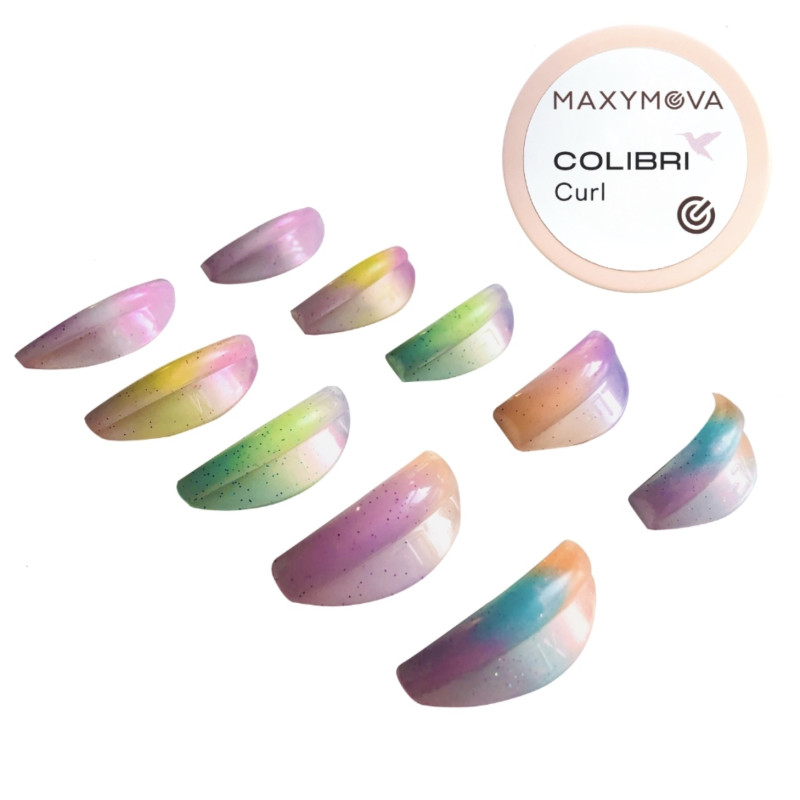 Набір бігуді для ламінування вій MAXYMOVA / Сolibri CURL / 5 пар (S, M, L, XL, LL)