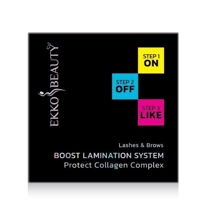Набір для ламінування брів та вій Ekko Beauty Boost Lamination System / 3 складу по 10 мл