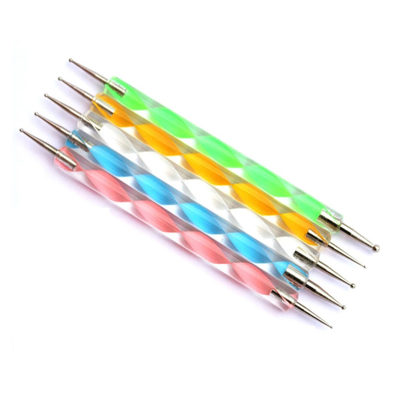 A set of double-sided plastic dots (5 pcs) / color mix