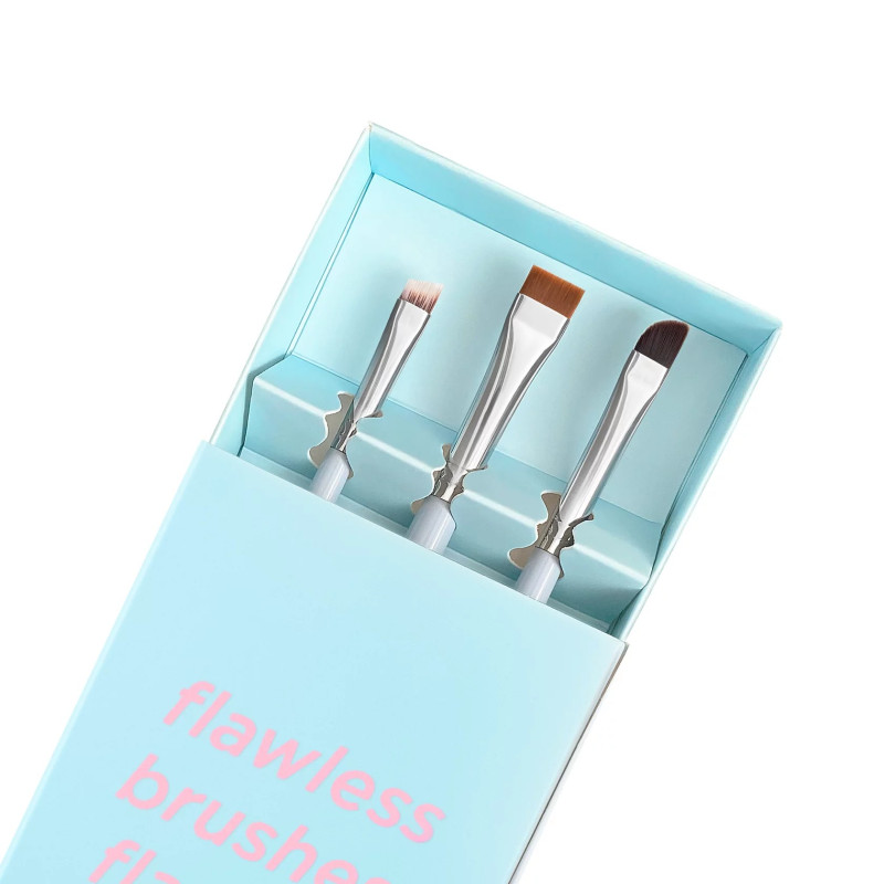 Zestaw pędzli OKO / Flawless Brushes Flawless Brows / niebieskie pudełko