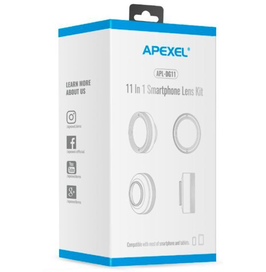 Набор объективов и фильтров для смартфона 11 в 1 APEXEL / APL-DG11