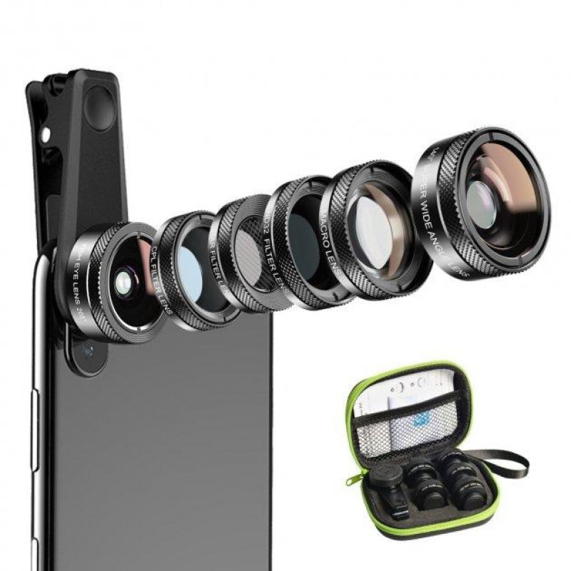 APEXEL / APL-DG6V2 6 in 1 Smartphone Lens and Filter Set