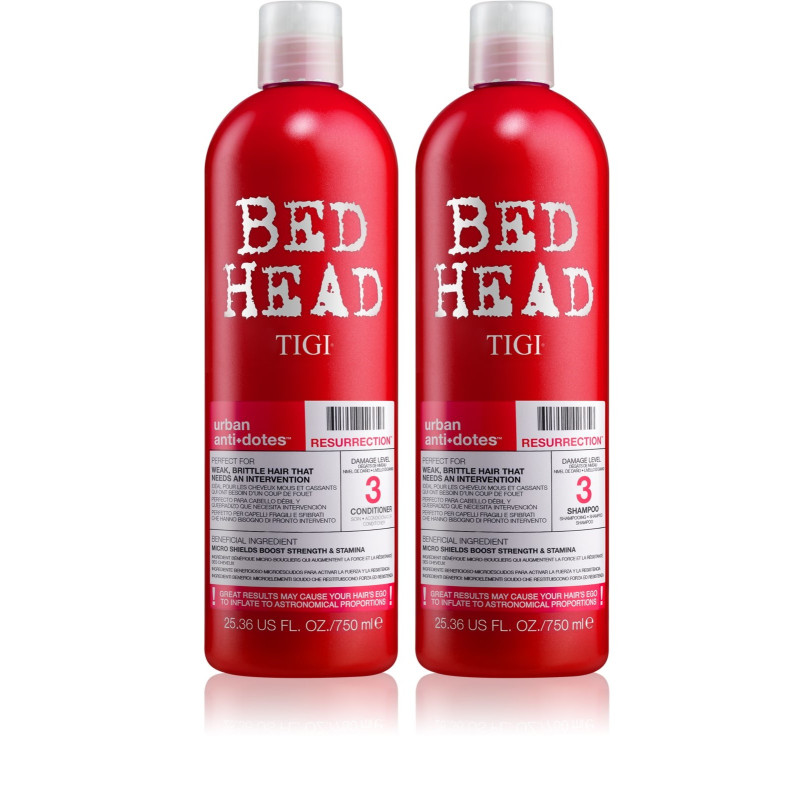 Zestaw szampon + odżywka TIGI Bed Head Urban Antidotes Resurrection RED / 2 x 750 ml