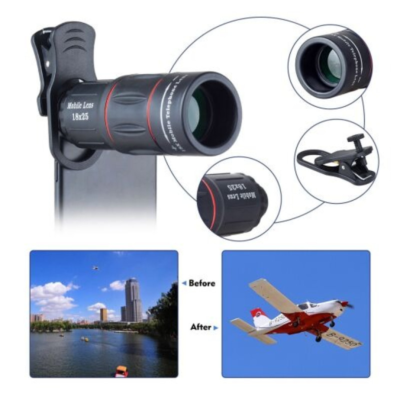 Набор телескоп с триподом для смартфона APEXEL / 18X Telescope Lens with Tripod / APL-T18ZJ