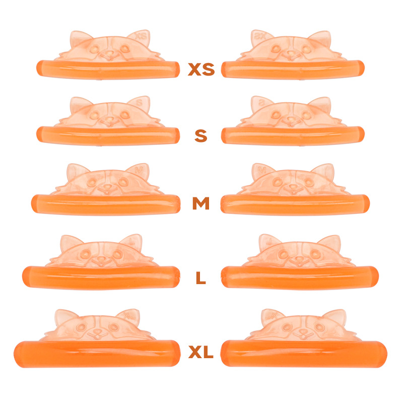 Zestaw wałków do laminowania rzęs 5 par (XS+S+M+L+XL) - pomarańczowy kot
