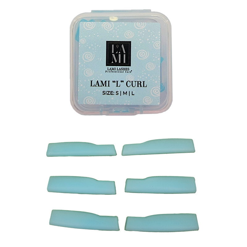 Набор валиков для ламинирования ресниц Lami Lashes 3 пары L Curl (S, M, L) / голубые
